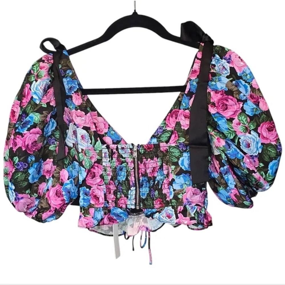 For Love & Lemons Maggie Floral Crop Top - Picture 3 of 6